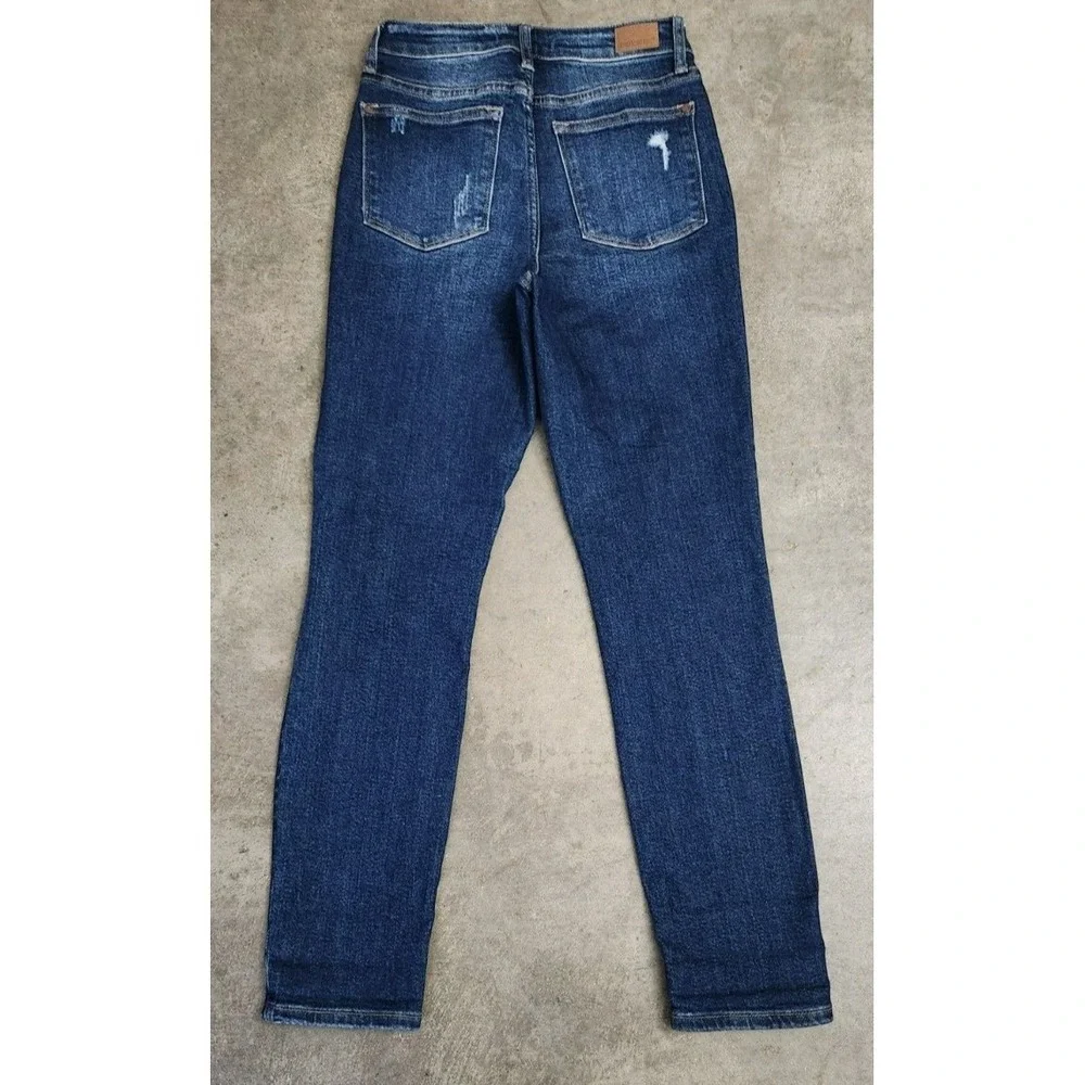 Judy Blue Boyfriend‎ Fit Jeans Women's Size 0/24 Blue Denim Stretch Distressed
